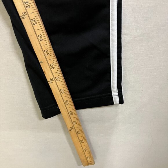 Adidas Men’s L Black Essentials 3-Stripes Pants Secure Pockets Tapered Joggers - Picture 11 of 11